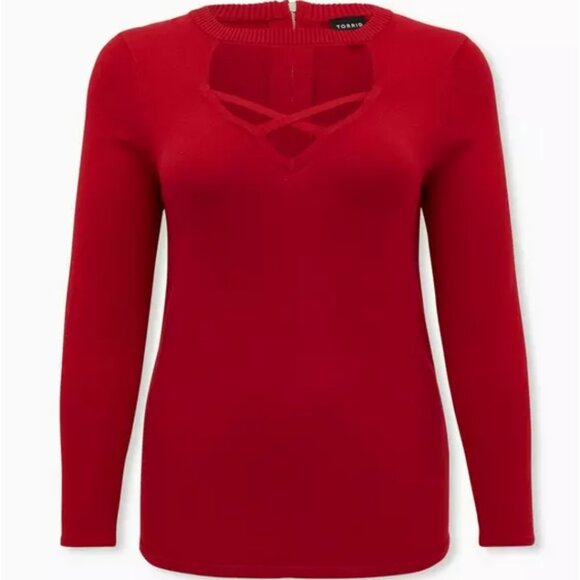 torrid Sweaters - Sexy Strappy Zippered Sweater from Torrid